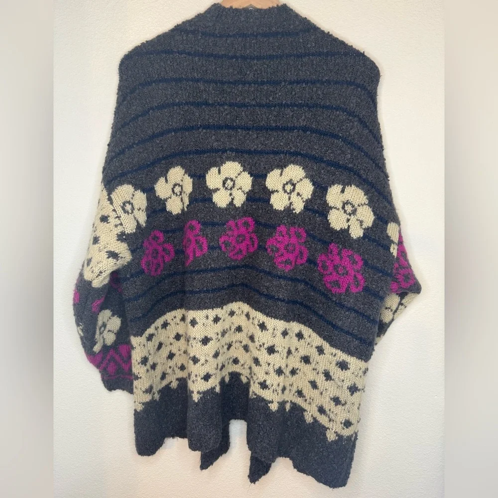 Natural Life Calla Jacquard Cardigan Sweater Small Oversized Relaxed - Picture 7 of 11